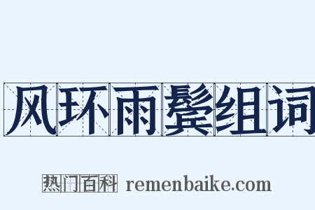 风环雨鬓组词是什么意思的图片